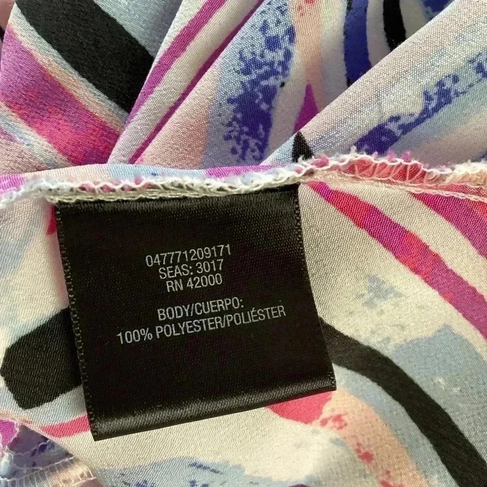 Attention Multicolor Triangle Geometric Print Dre… - image 5